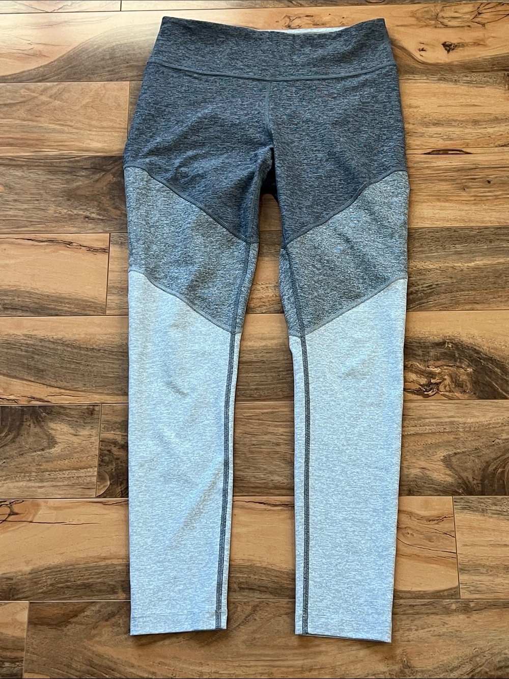Outdoor Voices Leggings Women’s Gray Colorblock High Rise Gym Yoga Sz Med